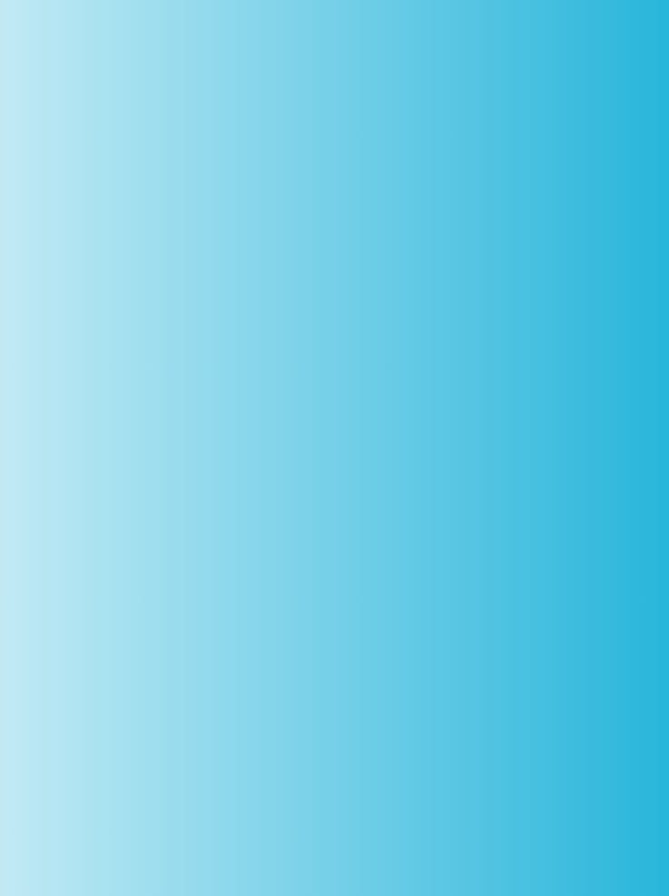 A gradient of blue and white in the shape of rectangle displays a written testimony 