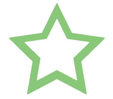 A green and white logo in the shape of a start represents a Five-Star Rated Business