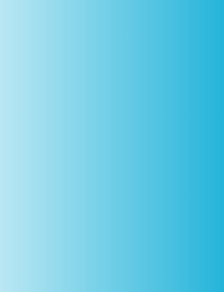A gradient of blue and white in the shape of rectangle displays a written testimony 