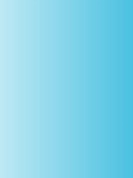 A gradient of blue and white in the shape of rectangle displays a written testimony 