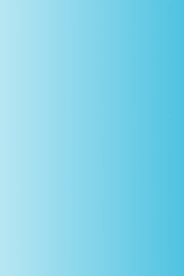A gradient of blue and white in the shape of rectangle displays a written testimony 